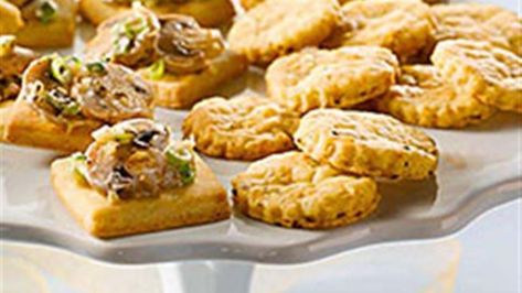 Flaky appetizers with a jalapeno zing; ideal with wine and best served the day they are made. Cheese Shortbread, Trisha Yearwood Recipes, Jalapeno Cheese, Top Secret Recipes, Shortbread Recipes, Brownie Recipes, Popular Recipes, Finger Foods, Easy Dinner Recipes