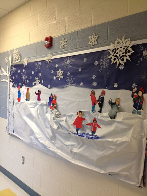 Winter bulletin boards using class pictures Door Decorations Winter, Teacher Door Decorations, Winter Bulletin Board, Christmas Bulletin Boards, Winter Bulletin, Winter Unit, Winter Bulletin Boards, Teacher Door, Christmas Bulletin Board