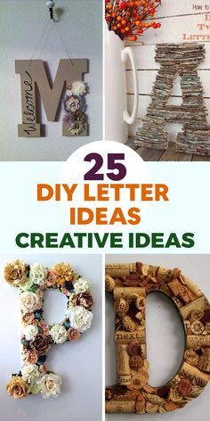 Want to add some cool and creative ideas for art to your home? The 23 Cool DIY Letter Ideas is what you are looking for. Whether you love cool DIY pallet sign Big Letter Decor, Cardboard Letters Diy Decoration, Diy Letter Decor Initials, Letters Decoration Ideas, Wooden Letter Decoration Ideas, Wedding Letters Decor, Creative Ideas For Art, Wooden Letter Painting Ideas, Diy Wall Letters