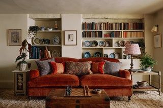 Cozy Living Room Decor Ideas, Cotswold House, Cozy Living Room Decor, Clocks Go Back, Colefax And Fowler, Velvet Couch, Room Screen, Dark Winter, Three Seater Sofa