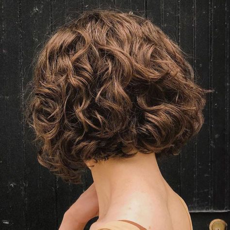 Brown Short Curly Bob Hairstyle #haircutsforlongcurly Kręcony Bob, Short Curly Bob Hairstyles, Blonde Balayage Bob, Bob Haircut Curly, Curly Hair Photos, Wavy Bob Hairstyles, Thick Curly Hair, Short Curly Bob, Naturally Curly Bob