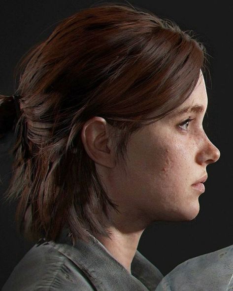 Zbrush Character, Last Of Us Part 2, Profile Drawing, Ellie Ellie, Harley Quinn Art, Ellie Williams, I Love My Girlfriend, Side Profile, Last Of Us