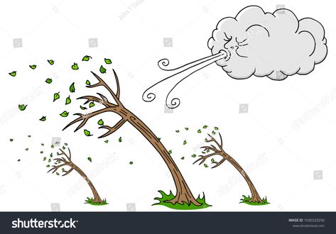 An image of a Windy Day Trees and Cloud Blowing Wind cartoon. #Ad , #SPONSORED, #Day#Trees#image#Windy Cloud Blowing Wind, Wind Cartoon, Wind Pictures, Wind Drawing, Cartoon Clouds, Cloud Drawing, Windy Day, Cartoon Icons, Cartoon Images