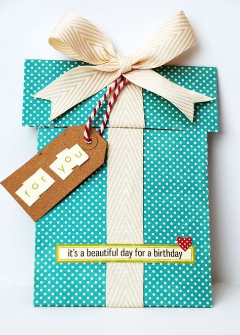 Scrapbook & Cards Today Blog: More fun gift card ideas with Emily Pitts! Easy Birthday Cards Diy, Gift Cards Money, Christmas Money, Interactive Cards, Birthday Cards Diy, Gifts Cards, E Card, Handmade Birthday Cards, Diy Birthday