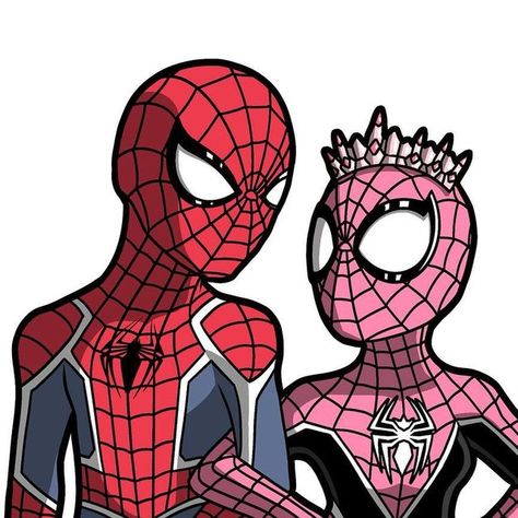 @jawnasaur on Instagram: "More Spidey art, however this is NOT a part of the Spiderverse project I’ve been working on! This’s something new I’m starting: Spidersonas of me and my mutuals! 
And I’m starting off both the Philadelphia Spider-Man (myself) and Spider-Princess (my gf @princessalyssarose )

(DO NOT REPOST MY ART WITHOUT GIVING CREDIT!)
#spiderman #spidermanart #spidersona #marvel #spiderverse #spidersonaart" Spider Man And Spider Girl, Spider Princess, Spider Man And Mj, Spiderman Girlfriend, Matching Drawings, Spider Man And Gwen, Pfp Spiderman, Mary Jane Spiderman, Gwen Spiderman