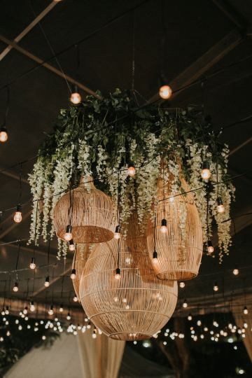 Tropical Reception, Boho Ceiling, Wedding Ceiling, Phuket Wedding, Outdoor Chandeliers, Outdoor Chandelier, Wedding Lanterns, Bali Wedding, Wedding Hall