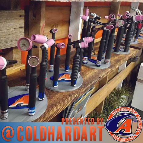 What is a Monster™ Nozzle, or any TIG nozzle, good for without the TIG torch to go along with it? If you can't tell by @coldhardart's picture, Arc-Zone has every torch you'll ever want & need. AND our welding experts are here to help you configure the best setup for your machine and welding application. Welding Tools, Metalwork Projects, Tig Torch, Welding Ideas, The Tig, Welding Accessories, Structural Steel, Steel Fabrication, Arc Welding