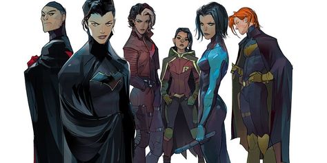 The Batman Family Gets Gender-Swapped in Epic Fan Art Bat Brothers, Otto Schmidt, Cartoon Fun, Wayne Family, Dc Art, Batman Funny, Arte Dc Comics, Dc Comics Artwork, Dc Memes