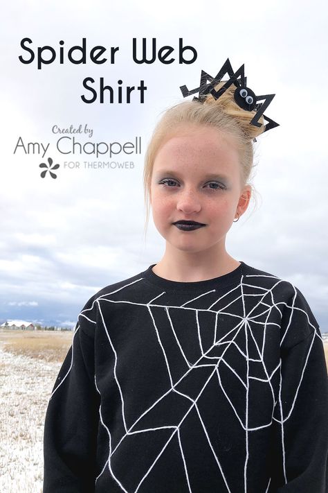 Diy Spider Web Costume, Spider Web Shirt, Web Costume, Spiderweb Top, Spider Web Costume, Felt Doll Pattern, Goth Costume, Cutout Shirts, Deco Foil