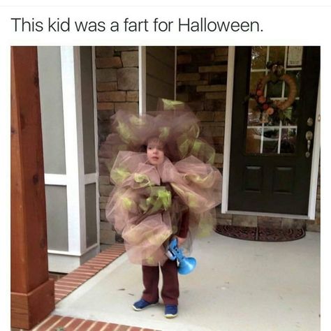 Fart Costume, Funny Kid Costumes, Clever Halloween, Clever Halloween Costumes, Homemade Costume, Homemade Halloween Costumes, Diy Halloween Costumes Easy, Homemade Costumes, Homemade Halloween