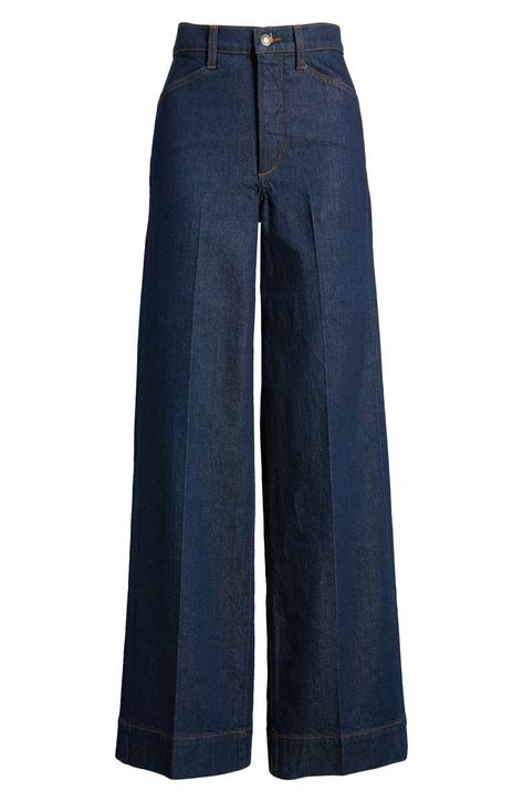 Wash Out Jeans, Wide Leg Dark Jeans, Dark Wide Leg Jeans, Jean Trousers Outfit, Wide Leg High Waist Jeans, Clothes Preppy, Capsule Wardrobe Casual, High Waisted Wide Leg Jeans, High Wasted Jeans