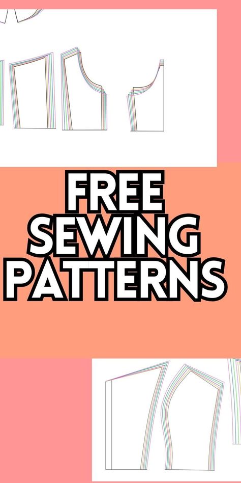 Free Sewing PDF Patterns for Beginners (Step by Step Tutorials Super Easy Sewing Patterns, First Sewing Projects Clothes, How To Make Clothing Patterns, Free Sewing Patterns For Beginners Clothes, Free Clothing Sewing Patterns, Pdf Sewing Patterns Free, Free Sewing Patterns Printable, Free Dress Sewing Patterns, Kids Sewing Patterns Free