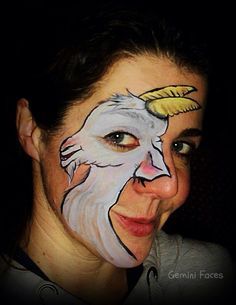 face painting goat - Google Search Unique Face Painting, Goat Makeup, Goat Face, Reference Face, Sarah Jordan, Animal Face Paintings, Face Painting Tips, Sheep Face, Festival Face