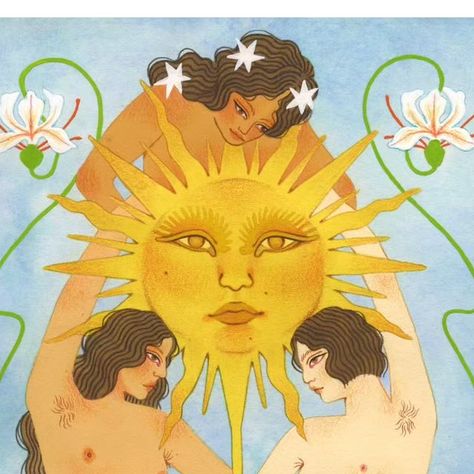 Sighswoon Aesthetic, Gaia Goddess Art, Enigmatic Art, Soul Illustration, You'll Be Okay, The Sun Card, Sun Woman, Sun Child, Sacred Woman