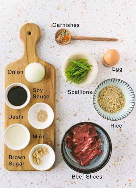 Gyudon Yoshinoya Beef Bowl Recipe - Fitsian Food Life Beef Gyudon Recipe Japanese Food, Nandos Boujee Bowl Recipe, Japanese Beef Bowl Recipe, Pork Gyudon Recipe, Gyu Don Recipe, Gyudon Rice Bowls, Gyudon Recipe Beef, Donburi Sauce, Japanese Gyudon Recipe