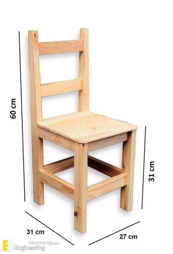 Comprehensive Guide About All Standard Furniture Dimensions And Sizes - Engineering Discoveries Preschool Furniture, Wood Chair Design, Furniture Dimensions, Solid Wood Chairs, Chair Dimensions, Diy Chair, Diy Wood Projects Furniture, Easy Woodworking Projects, Woodworking Projects Diy