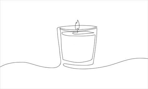 Candle Images Simple, Candle Aesthetic Drawing, Candle Graphic Design Illustration, Candle Illustration Drawing, Candle White Background, Candle Line Art, Aesthetic Art Anime, Candle Art Drawing, Candles Drawing