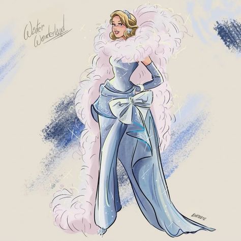 Disney Cinderella Fanart, Cinderella Fanart Modern, Cinderella Character Design, Cinderella Fanart, Cinderella Storybook, Cinderella Drawing, Wonderland Fashion, Cinderella Characters, Cinderella Art