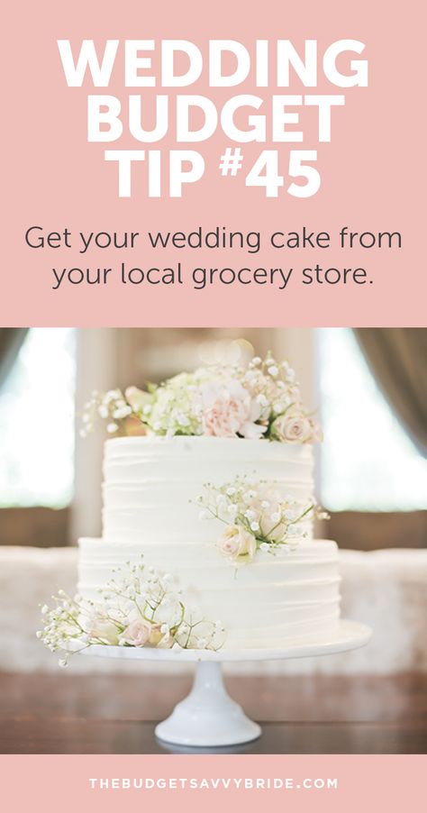 Wedding Budget Tip #45: Get your wedding cake from your local grocery store. #weddingbudget Grocery Store Wedding Cake, Costco Wedding Cakes, Wedding Reception Desserts, Budget Wedding Cake, Cheap Wedding Cakes, Costco Cake, Reception Desserts, Wedding Cake Prices, Diy Wedding Cake