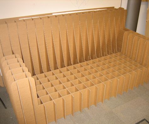 Cardboard Sofa Cardboard Couch, Cardboard Sofa, Cardboard Chair, Cardboard Fireplace, Sofa Layout, Furniture Dolly, Paper Furniture, Cardboard Toys, Simple Coffee Table