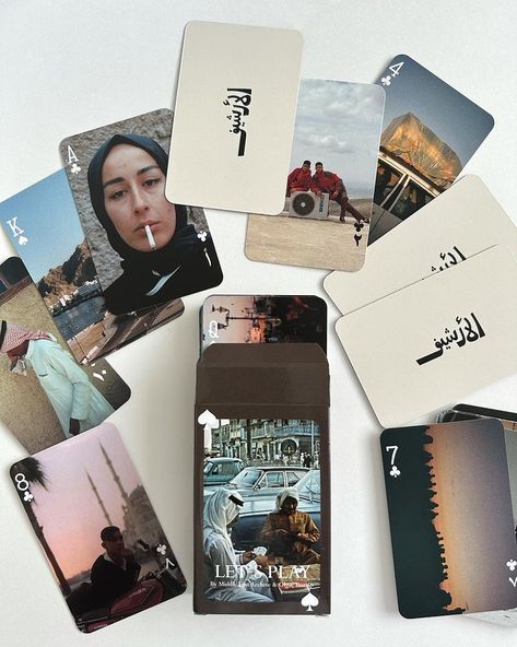 MIDDLE EAST ARCHIVE - الأرشيف on Instagram: “MIDDLE EAST ARCHIVE DECK OF CARDS X OLGAÇ BOZALP Playing cards is one of the Middle East’s favorite pastimes. Often you can walk past a…” Cards Deck Design, Middle East Archive, Aesthetic Deck Of Cards, Card Photography Ideas, Deck Of Cards Design, Playing Cards Aesthetic, Custom Card Deck, Photo Playing Cards, Diy Playing Cards