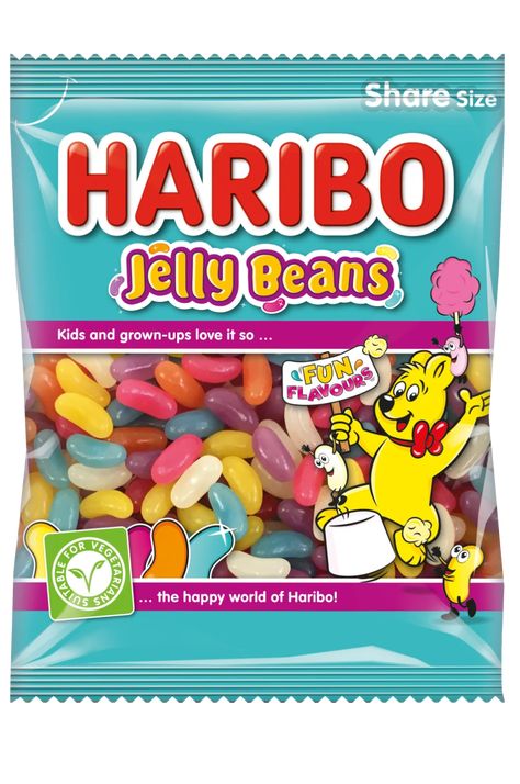 Haribo Aesthetic, Haribo Candy Aesthetic, Jelly Bean, Haribo Sweets, Gummy Bears Haribo, Jelly Belly Flavors, Vegan Jelly, Haribo Candy, Cute Spiral Notebooks