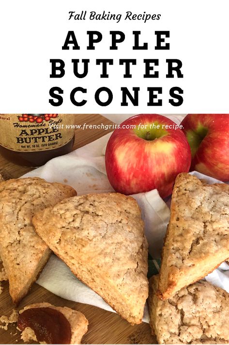 These apple butter scones bring on all the fall feels. Apple Butter Scones, Fall Scone Flavors, Granny Smith Apple Recipes Easy, Fall Scones Recipe, Butter Scones Recipe, Apple Butter Bread Recipe, Fall Scones, Easy Apple Butter, Butter Scones