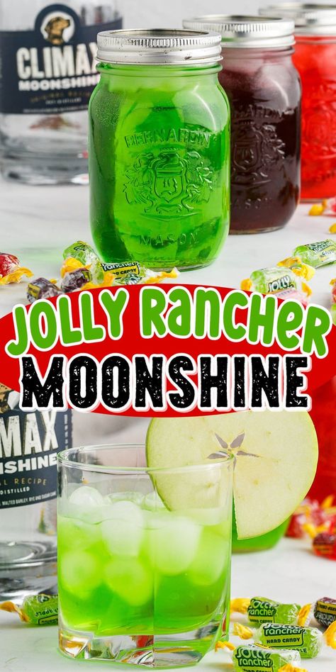 Watermelon Jolly Rancher Moonshine, Cotton Candy Moonshine Recipe, Crockpot Root Beer Moonshine, Green Apple Moonshine Recipe, Skittles Moonshine Recipes, Moonshine With Everclear, Jolly Rancher Moonshine Recipes, Lemon Moonshine Recipes, Grape Jolly Rancher Moonshine