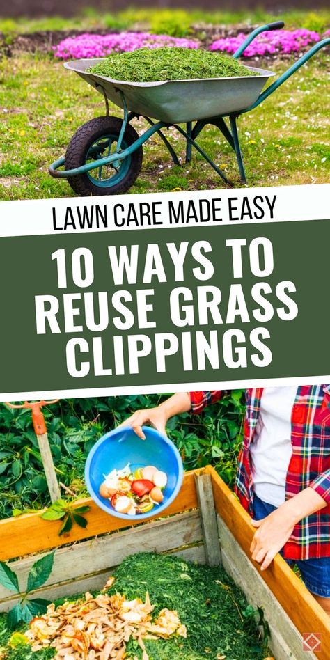 Make the most of your lawn clippings with these 10 clever repurposing ideas! Perfect for lawn care enthusiasts and gardeners, these tips will help you turn leftover grass into mulch, compost, and even natural fertilizer. Save this pin for eco-friendly ways to reuse grass clippings! Seed Starting Mix, Repurposing Ideas, Lawn Care Tips, Lawn Service, Natural Fertilizer, Seed Starter, Liquid Fertilizer, Good Environment, Dry Leaf