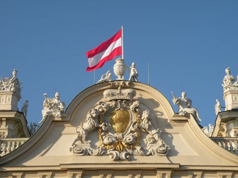 Upper Belvedere - Vienna - Austria #flag #autriche Austria Flag, Flag Photo, Countries Around The World, Succulent Plants, Flags Of The World, Vienna Austria, Daily Photo, Vienna, Austria