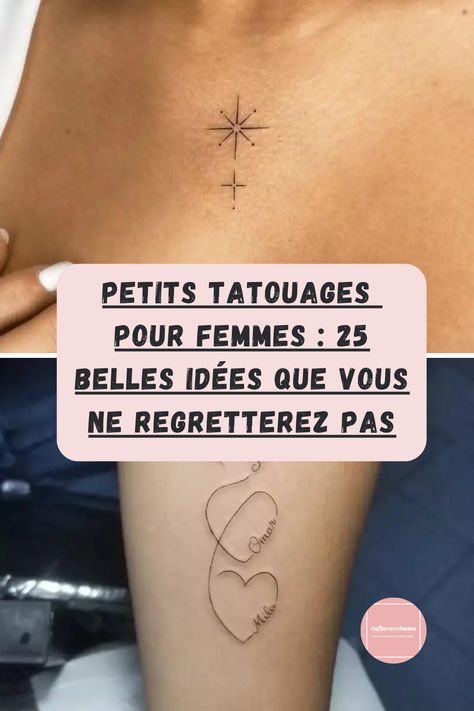 Des modèles discrets que vous pouvez porter sur n'importe quelle partie du corps presque comme un trésor et les montrer à qui vous voulez. Inspirez-vous de ces petits tatouages ​​pour femmes pour la vôtre.  Vous envisagez également de vous faire tatouer discrètement , mais vous n'êtes toujours pas sûr du design ? Tattoo Sur Les Cotes, Tattoo Entre Sein, Petit Tattoo, Up Tattoos, Cover Up Tattoos, Tattoos, Design, Art