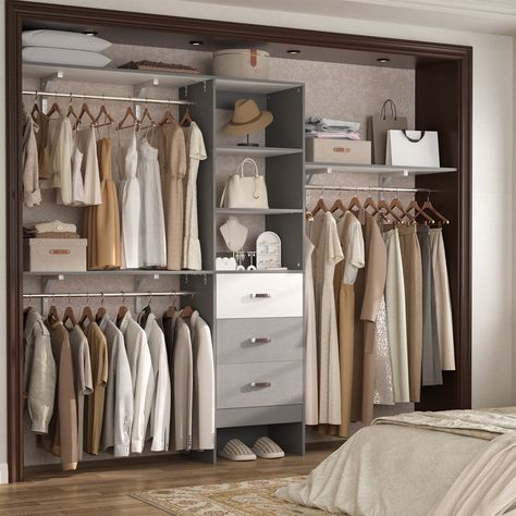 Contemporary walk in closet