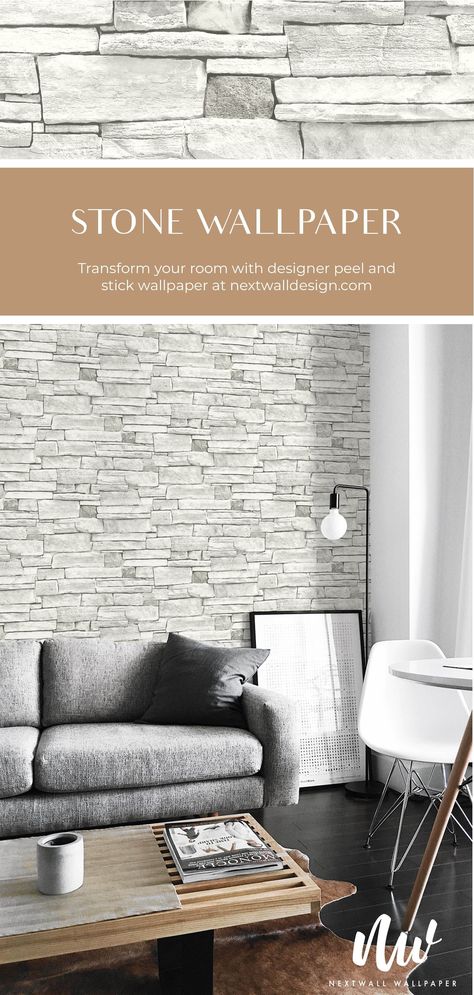 Stone Wallpaper Living Room, Stone Look Wallpaper, Stone Looking Wallpaper, Stone Peel And Stick Wallpaper, Peel And Stick Stone Wall, Stone Look Peel And Stick Wallpaper, Peel And Stick Rock Tile, Peel And Stick River Rock Wallpaper, Cairo Apartment