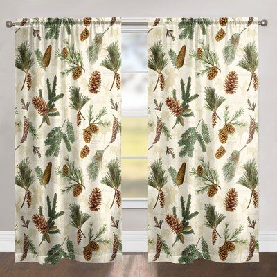 Lodge Window Treatments, Floral Room, Drape Panel, Rustic Materials, Darkening Curtains, Rod Pocket Curtain Panels, Rod Pocket Curtains, Room Darkening Curtains, Window Panels