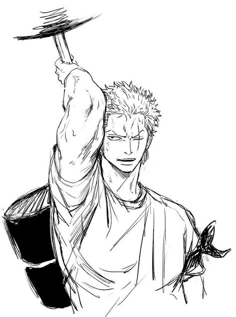 رورونوا زورو, 얼굴 그리기, One Piece Ace, Zoro One Piece, One Piece Drawing, One Piece Comic, One Piece Fanart, Roronoa Zoro, One Piece Manga