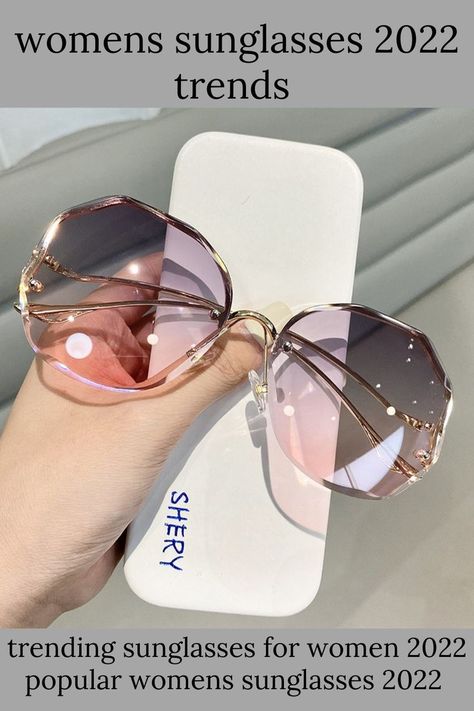 Rimless Frames, Cycling Glasses, نظارات شمسية, Sunglasses Women Fashion, Sunglasses Uv Protection, Rimless Sunglasses, Gradient Sunglasses, Stylish Sunglasses, Luxury Sunglasses