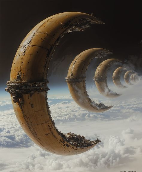 Surreal Concept Art, Prometheus Spaceship, Space Opera Aesthetic, Sci Fi Spaceship Concept Art, Cosmic Structures, Alien Spaceship Concept, Cosmic Architecture, Space Fantasy Art, Spaceship Aesthetic