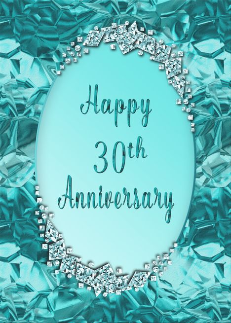 Happy 30th Anniversary, Iced Gems, Happy 25th Anniversary, Happy 100th Birthday, Wedding Renewal Vows, Unique Birthday Cards, 30th Wedding Anniversary, Happy 40th Birthday, Happy 30th