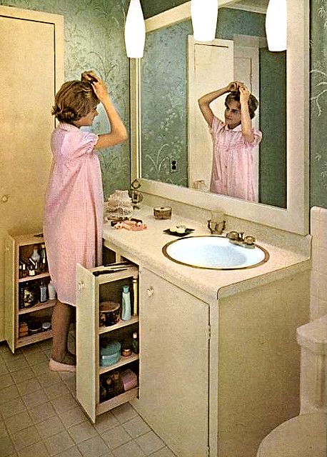 1960 Bathroom, 60s Bathroom, Fabulous Bathrooms, 1960s Bathroom, 1960s Interior, 70s Interior, Mid Century Bathroom, Retro Bathrooms, 70s Decor