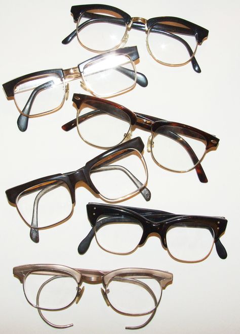 Mens' browline glasses from the 1950s and 60s. Available to hire from sophiemillard.com 50s Glasses Mens, 60s Glasses Men, 70s Glasses Men, Wiggly Mirror, 50s Glasses, 60s Glasses, 1960s Glasses, Tim Story, 1950s Glasses