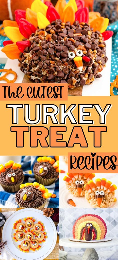 Turkey is a delicious seasonal meat option but that’s not all! The following super cute turkey treats prove you can make gorgeous snacks that look like turkeys, both sweet and savory. The kids table will freak out over these cute desserts. However, these aren’t just for the kids either – everyone is going to enjoy these little bites and admire your culinary prowess and creativity! Chocolate Turkey Thanksgiving Treats, Turkey Leg Treats, Cute Turkey Desserts, Turkey Candy Treats, Turkey Dessert Ideas, Edible Turkey Treats, Edible Turkey Crafts For Kids, Thanksgiving Turkey Desserts, Turkey Themed Desserts