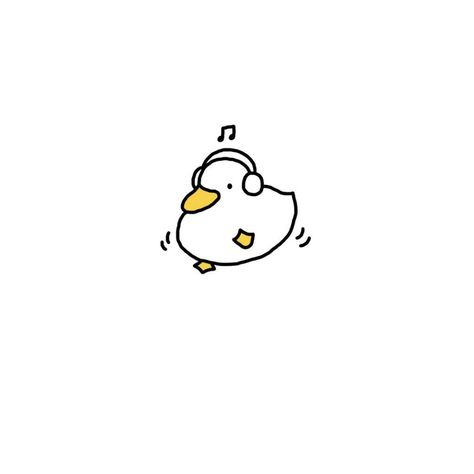 Frog And Duck Drawing, Duck Doodle Cute, Duck Doodles, Griffonnages Kawaii, Seni Mural, Cute Small Drawings, Duck Drawing, Dibujo Simple, Cute Easy Doodles