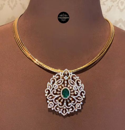 Italian Kante Necklace, Diamond Pendent Set Design, Kante Gold Necklaces, Kanti Necklace, Fashion Jewelry Necklaces Gold, Chain With Pendant, Italian Chain, Neck Pieces Jewelry, Silver Jewelry Accessories