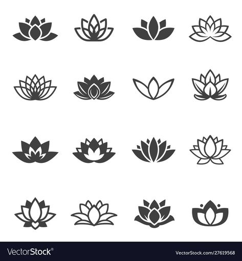 Tattoo Buddhist, Small Lotus Flower Tattoo, Flowers Logo, The Lotus Flower, Lotus Symbol, Lotus Logo, Flower Symbol, Ornamental Tattoo, Flower Icons