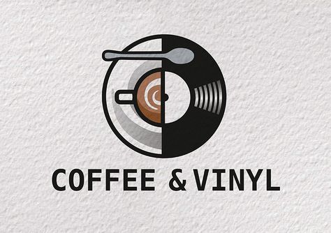 Coffee & Vinyl” café logo concept | lappindesign Vinyl Cafe, Tattoo Music, Coffee Music, Retro Cafe, Music Vinyl, Coffee Shop Logo, Auto Retro, Restaurant Logo, Coffee Logo