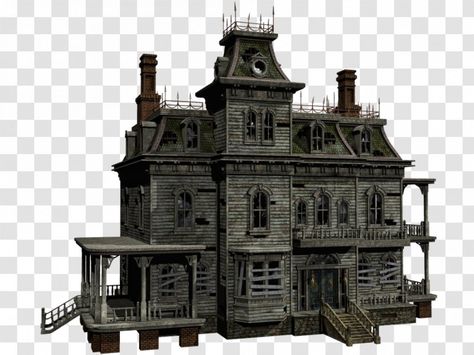 Hunted House Bloxburg, Ghost Mansion, House With Tower, Haunted Mansion House, Creepy Mansion, Hunted Mansion, Haunted House Inspiration, Small Mansion, Hunted House