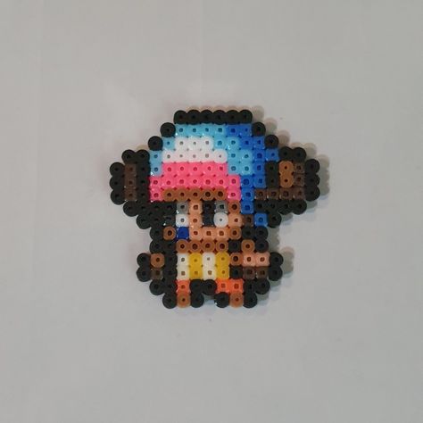 One Piece Pearler Beads, Perler Bead Anime, Melty Bead Designs, Hama Beads 3d, Pearl Beads Pattern, 3d Perler Bead, Fuse Bead Patterns, Perler Art, 8bit Art