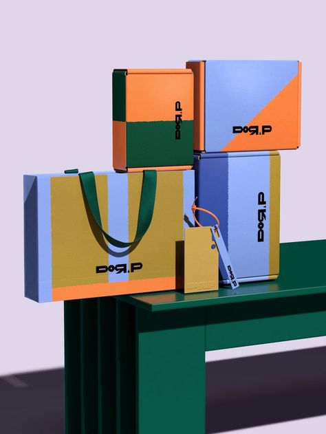 DOR.P Fashion Brand Identity, Paper Bag Design, Luxury Packaging Design, Graphic Motif, Fashion Packaging, Brand Color Palette, Design Paper, Packing Design, Creative Packaging Design