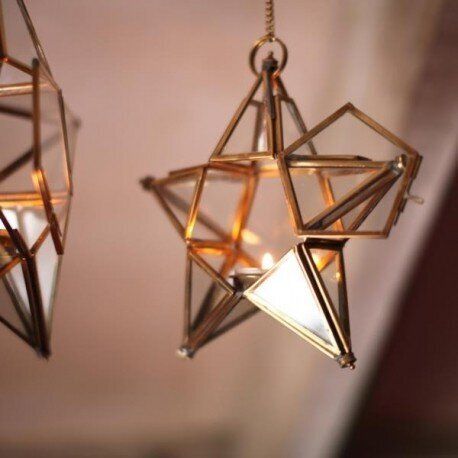 nkuku brass mirror - Google Search Village Hut, Garden Log Cabins, Hallway Mirror, Hanging Stars, Stylish Lighting, Ethical Shopping, Brass Mirror, Glass Stars, T Lights