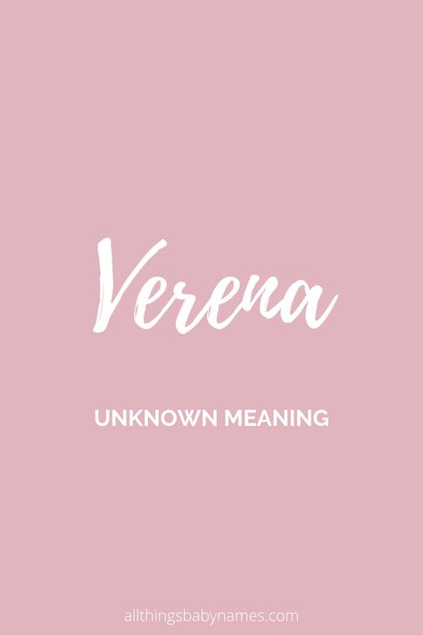 Verena name meaning, origin and more. View our database of thousands of baby names and curated name lists to help you find the perfect name for your baby. Verena Name, Baby Name Meaning, Uncommon Baby Names, Beautiful Names, Character And Setting, Baby Names And Meanings, Name List, Latin Words, Name Meaning